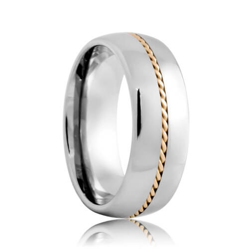 8mm Domed Tungsten Band with Hand Woven Gold Braided Inlay PRODUCT REVIEWS