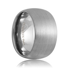 12mm Domed Matte Finish White Tungsten Band