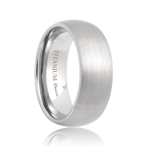 Rounded Matte Light Weight Titanium Band (6mm - 8mm)