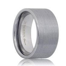 14mm Flat Satin Finish Extra Wide White Tungsten Band