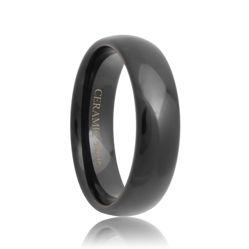 Round Scratch Resistant Ceramic Wedding Ring
