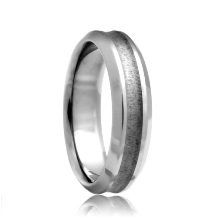Concave Brushed Scratch Resistant Tungsten Carbide Band (6mm - 8mm)