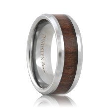 Tungsten Black Walnut Wood Inlay Ring (6mm - 8mm)