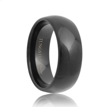 Domed Black Tungsten Carbide Ring (4mm - 8mm)