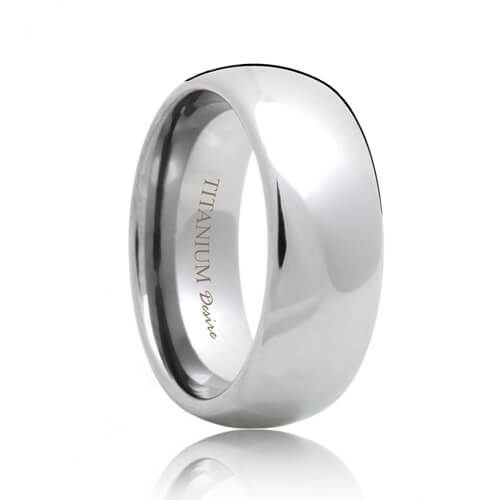 Domed Durable Titanium Wedding Band (4mm - 10mm)
