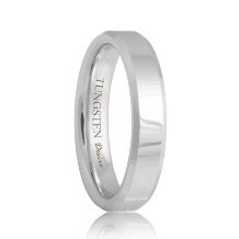 Beveled Tungsten Carbide Wedding Promise Ring