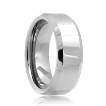Beveled Tungsten Carbide Engagement Ring(6mm - 8mm)