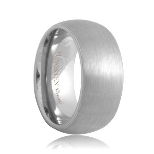 12 mm BALTIMORE Flat Style Black Tungsten Carbide Ring with Brushed Finish FREE Engraving