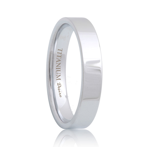 Pipe Cut Best 4mm Titanium Wedding Ring