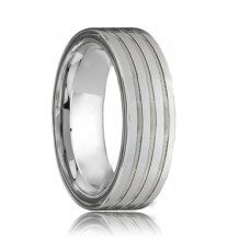 Flat Triple Grooved Best 8mm Tungsten Carbide Band (6mm - 8mm)