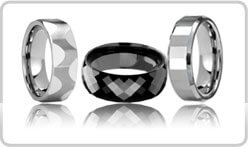 Faceted Tungsten Rings
