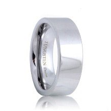 Flat Scratch Resistant Tungsten Wedding Ring (4mm - 8mm)